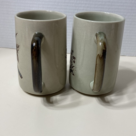 Otagiri Stoneware Bird Mugs Cups Blue Jay and Quail Japan Lot of 2 Vintage - Picture 4 of 8
